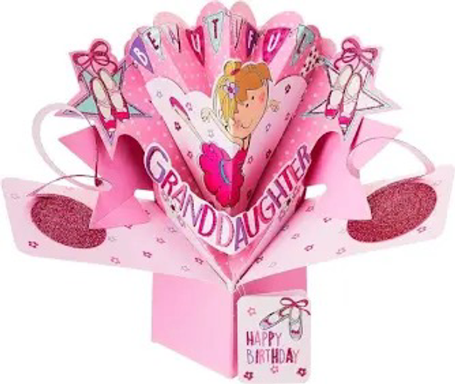 Granddaughter pop out birthday card