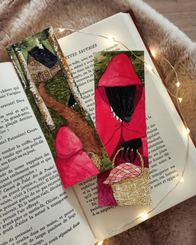 Marque page - lot Chaperon Rouge