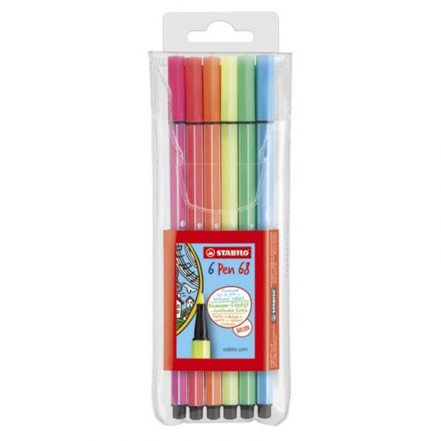 STABILO Pen 68 6 Pack Neon ( beställningsvara )
