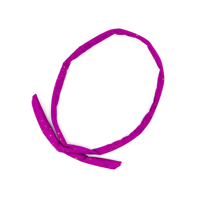 Flexible Skinny Hair Wrap - Magenta Metallic Gold Speckle