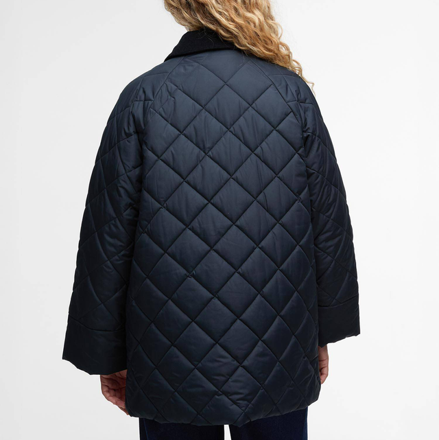 Barbour Aldburgh Quilted Jacket Navy Tartan