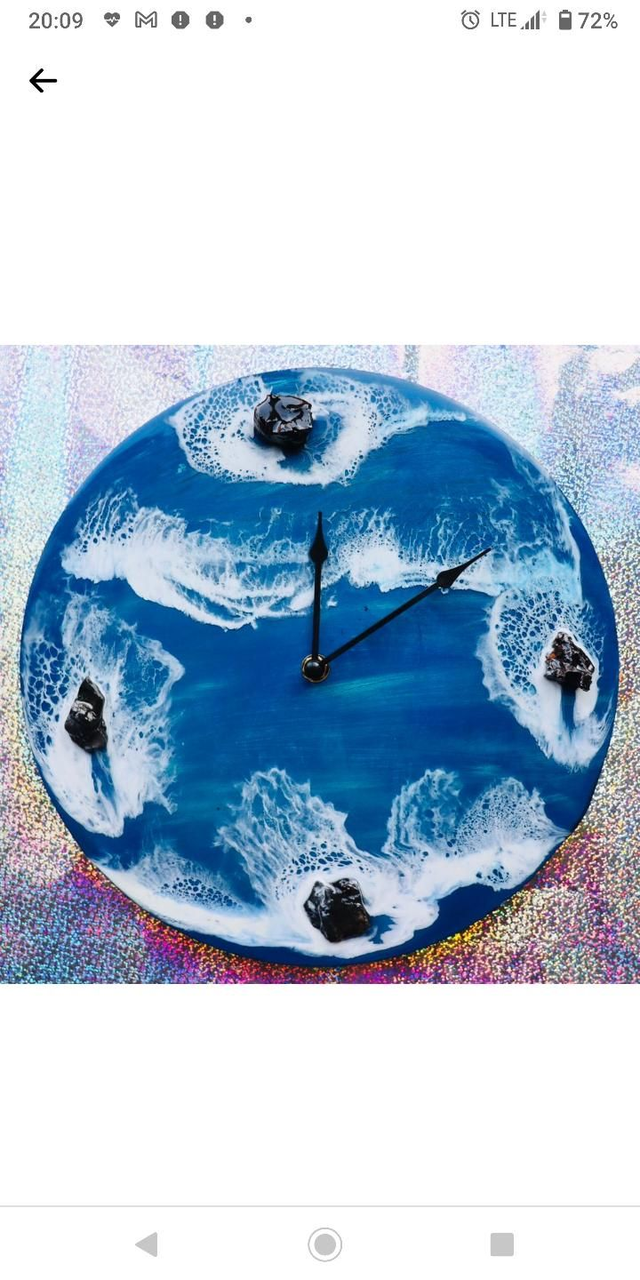 12&quot; Resin Ocean Clock