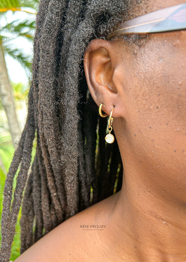 Boucles d'oreilles - Fleurs de bougainvillier