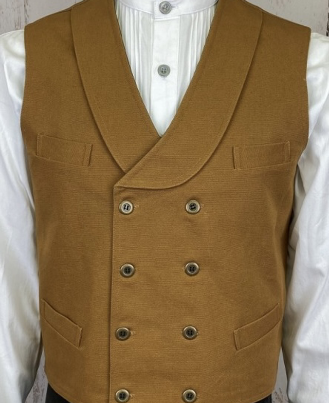 OWV Tan Double Breasted Vest