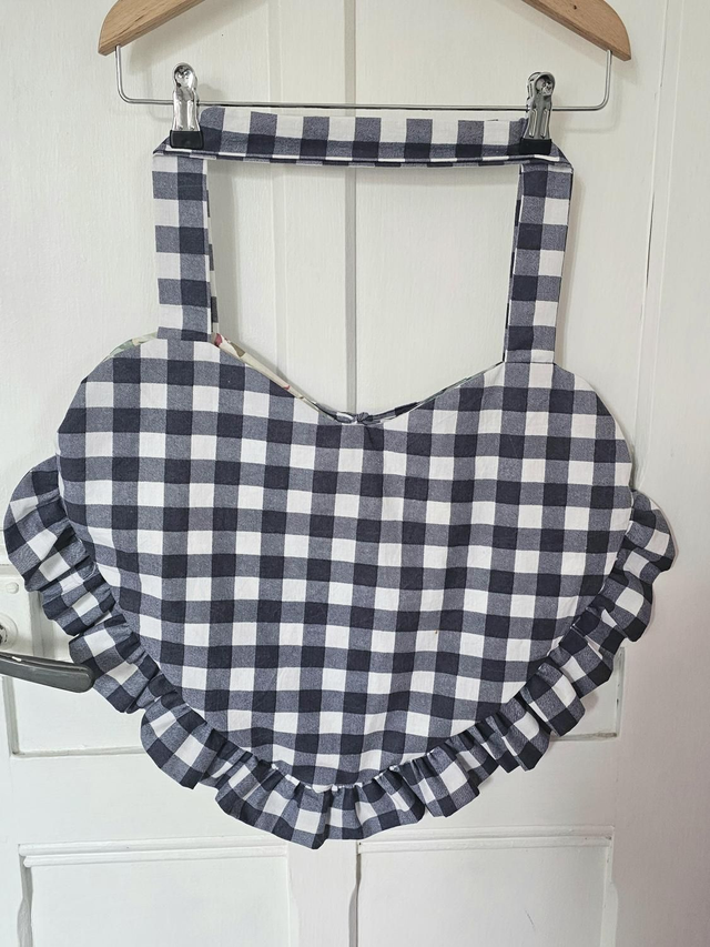 Tote bag coeur pliable en tissus upcyclés