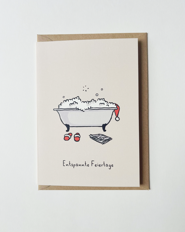 Weihnachtskarte "Badewanne"