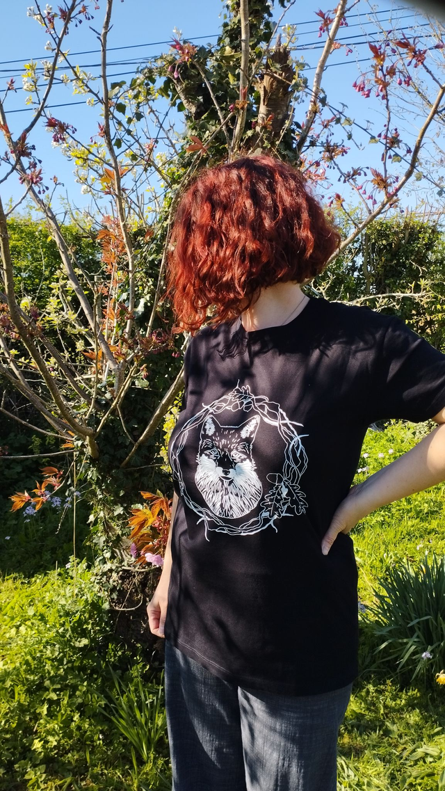 Tee shirt unisexe, motif renard, végétaux, chêne, collection "à l'orée du bois"