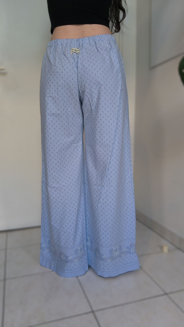 Pantalon bleu à motif - Taille 2