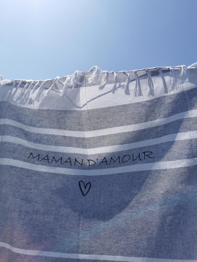 Fouta &quot;Maman d&#039;amour&quot;