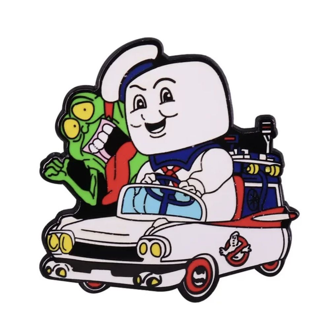 Ecto-1, Stay Puft &amp; Slimer Pin Badge