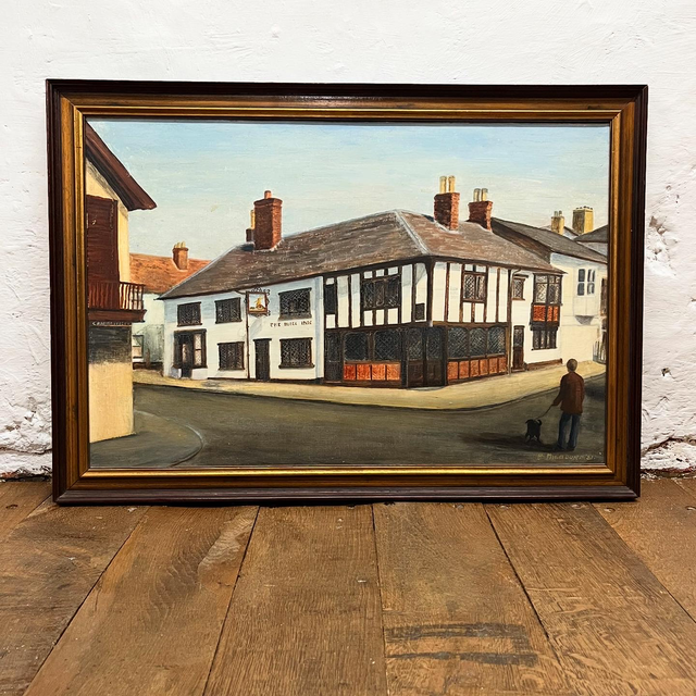 An Oil On Board Painting Of “The Mill Inn” Aldeburgh, Signed “Milbourn”