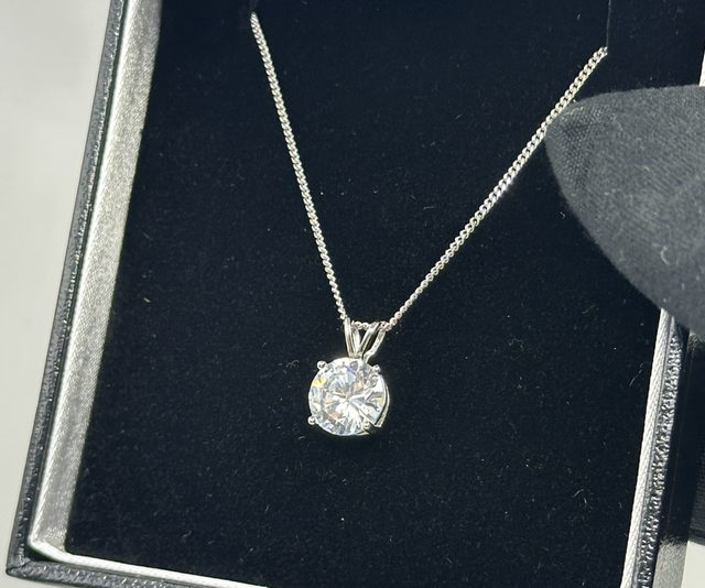 CZ Diamond 1.0ct Size Necklace