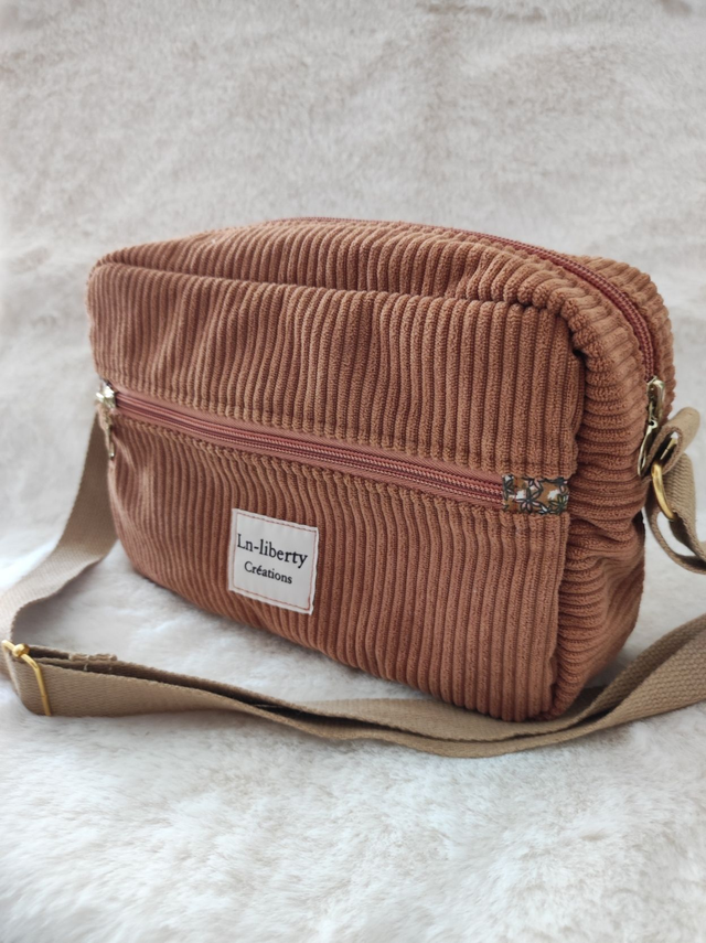 Sac bandoulière velours côtelé 