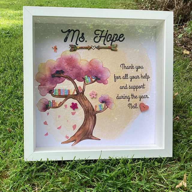 Personalised teacher’s frame. Beautiful appreciation gift for teachers.