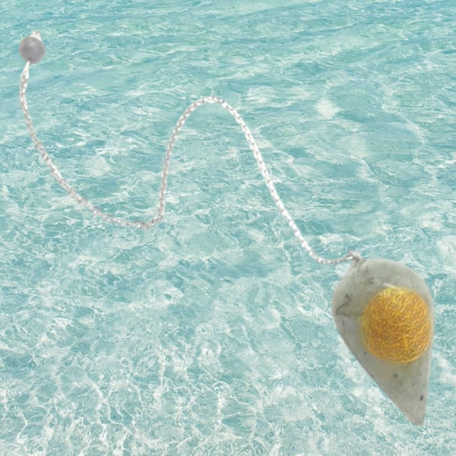 Pendule "Labradorite" fleur de vie