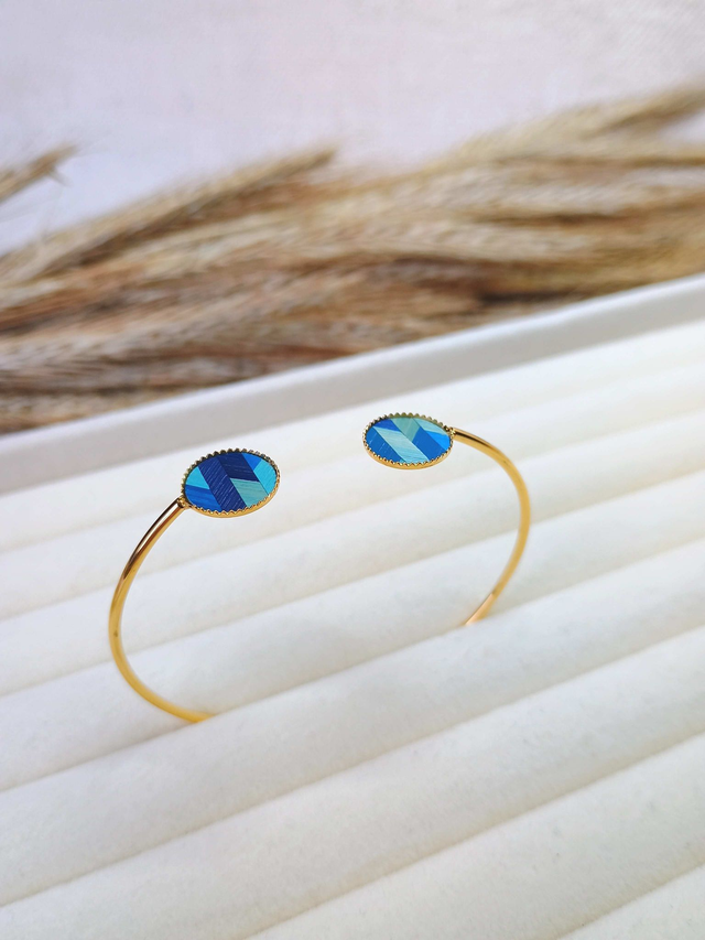 Bracelet JONC Chevrons Bleus