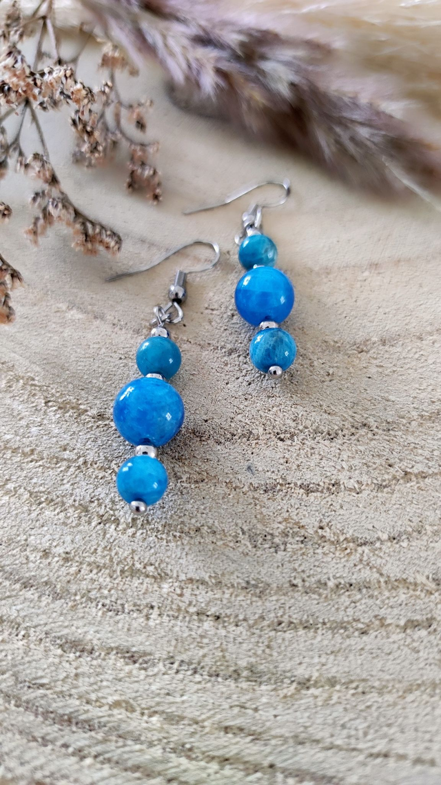 Boucles d'oreilles Apatite