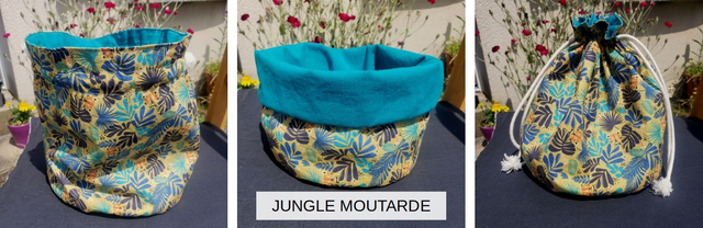 Sac 3 en 1 à coulisse - Taille M - Divers motifs