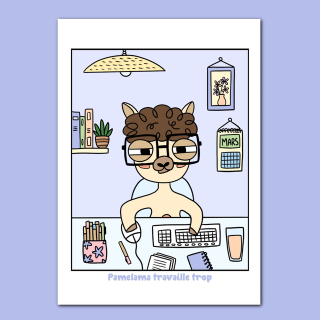 Carte Pamelama travaille trop