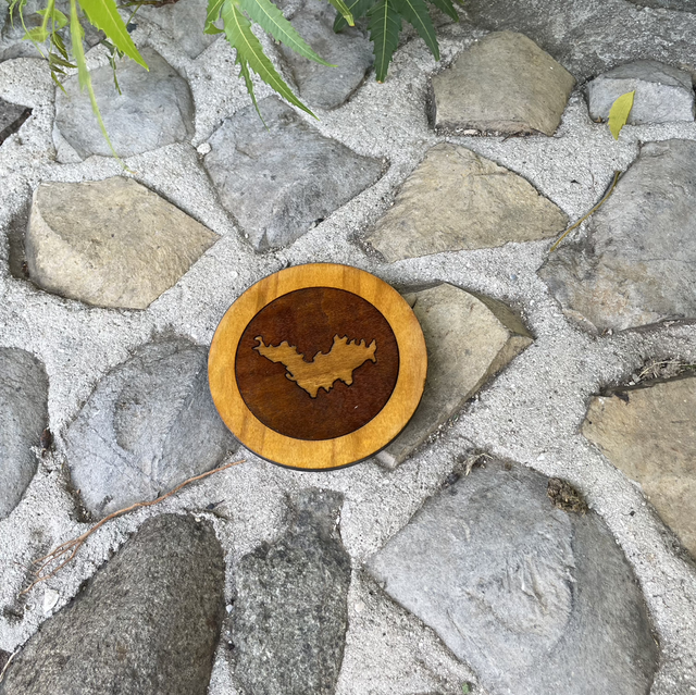 Dessous de verre en bois graver 