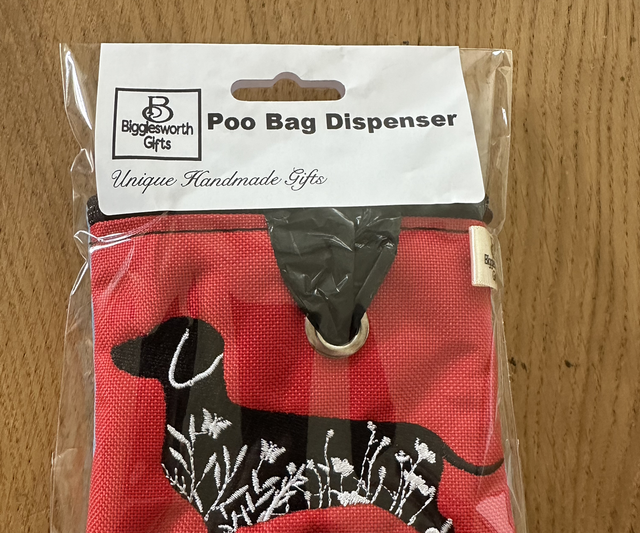 Poo Bag dispenser- Floral Dachshund