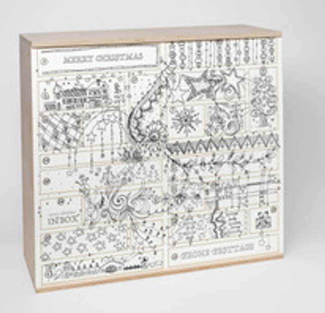 Front Adventskalender, zum ausmalen