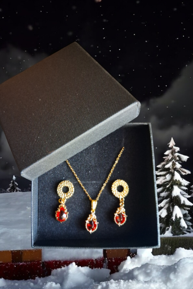 Parure bijoux (collier + boucles d’oreilles)