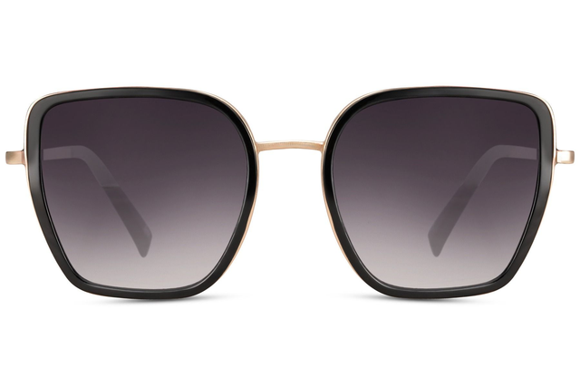 NINA Lunettes de Soleil Or Noir/Noir