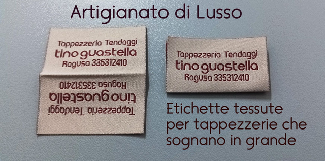 Etichette tessute abbigliamento mm 50X50 mm *Paga in 3 rate con Klarna o carta PayPal *  IVA inclusa