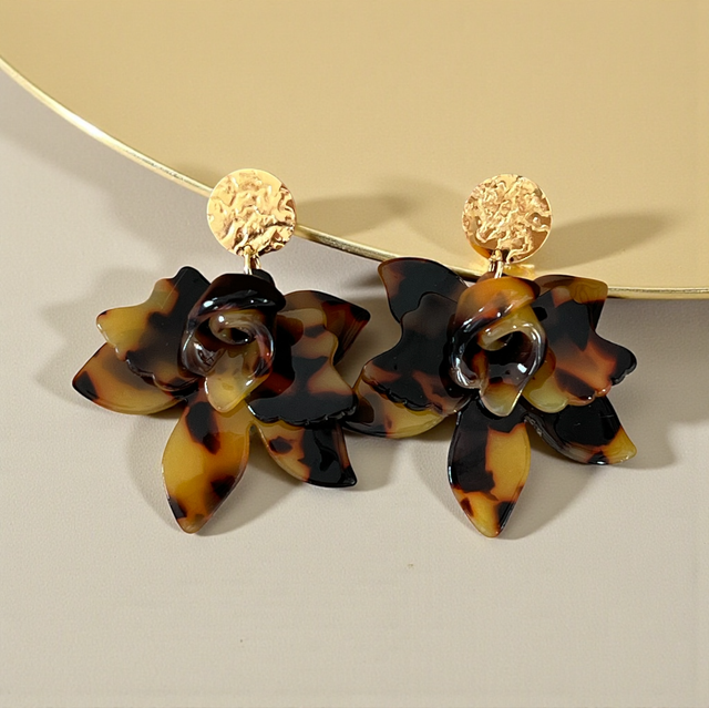 Boucles Caresse - Écaille de tortue marron