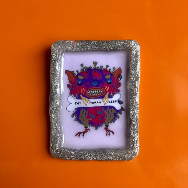 Queer handmade resin frame 