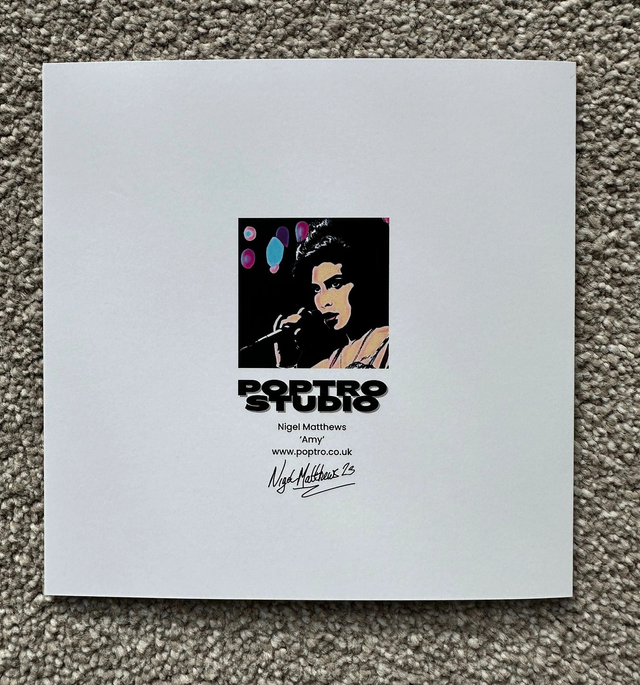 Amy Winehouse - Single Square Greetings Card, White Envelope, Blank Inside, Recyclable Wrap, Professionally Printed