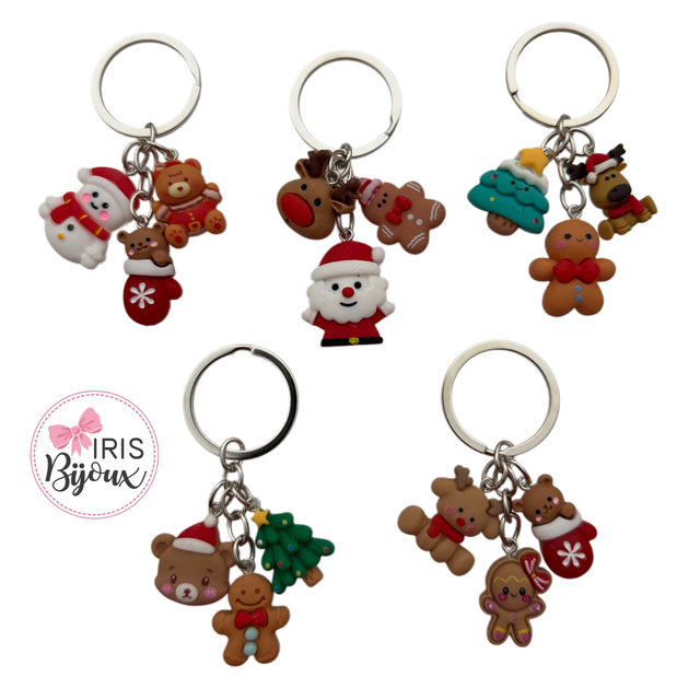 Portachiavi con soggetti natalizi 