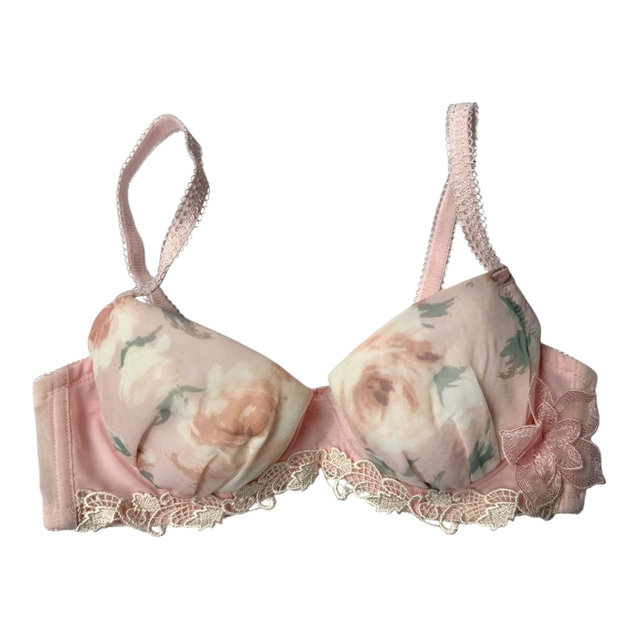 Pink Floral Japanese Bra UK 32A, UK 30A