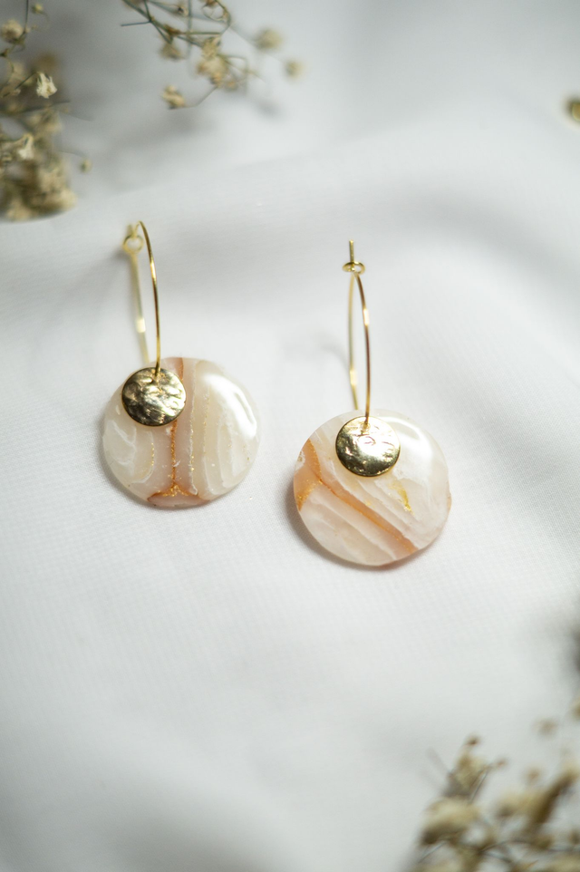 Coloris coquillage - Boucles Lune