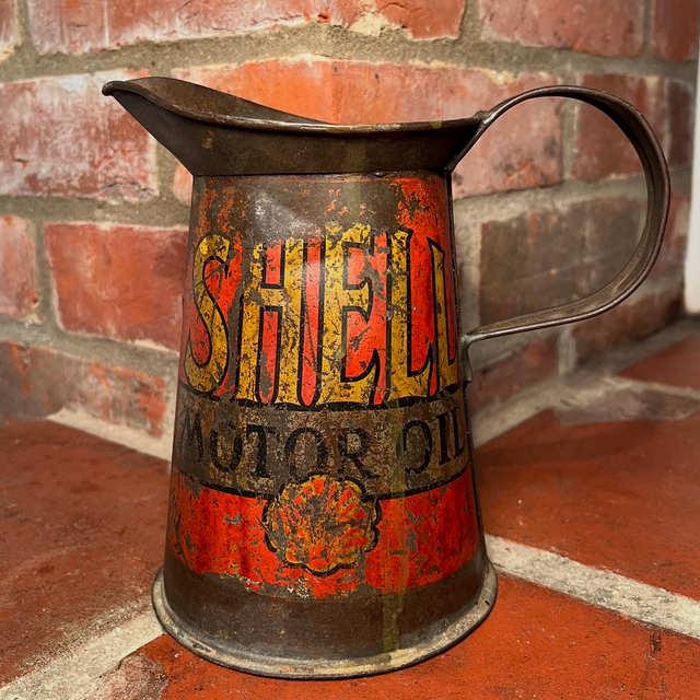 1920’s SHELL Motor Oil Quart Oil Jug/ Pourer