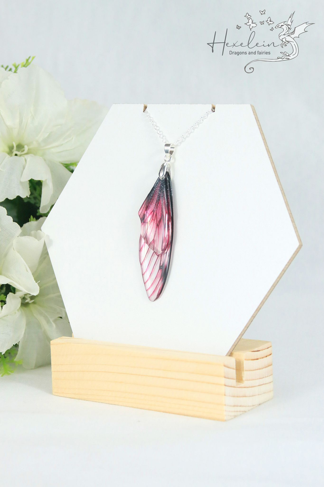 Crimson Dream Fairy Wings Pendant