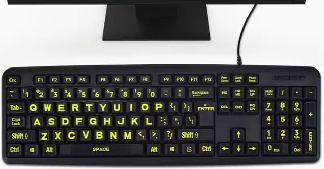 Clavier Gros Caractères (autocollant) 