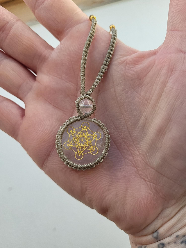 Collier Sautoir Métatron Quartz Rose
