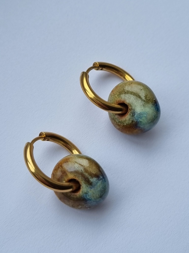 Gradient Drop Loop Earrings