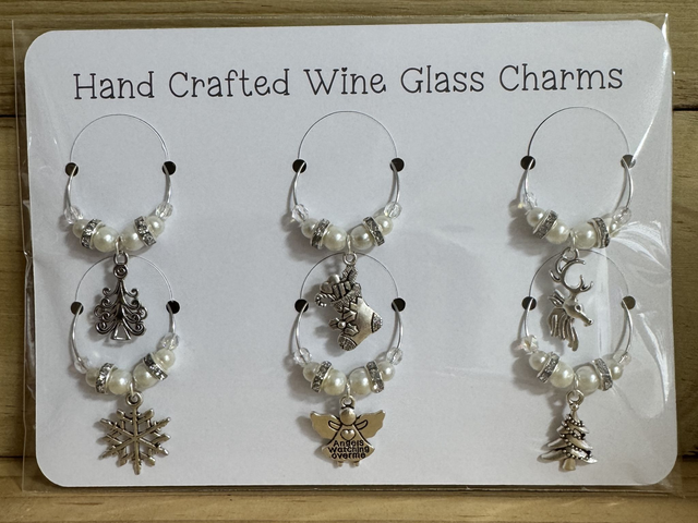 Set of 6 Wine Glass Charms
