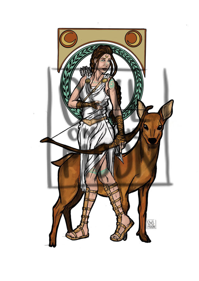 Déesse Art nouveau "Artemis"