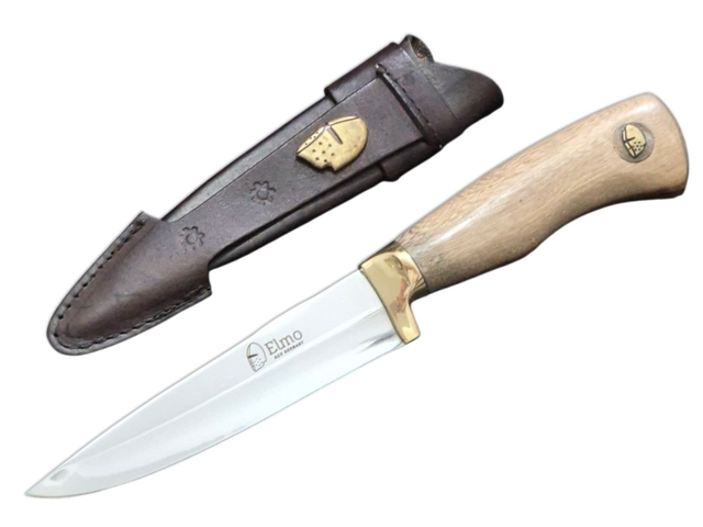 Faca Artesanal Churrasco 5 Pol Elmo Inox Alemão Cabo Madeira