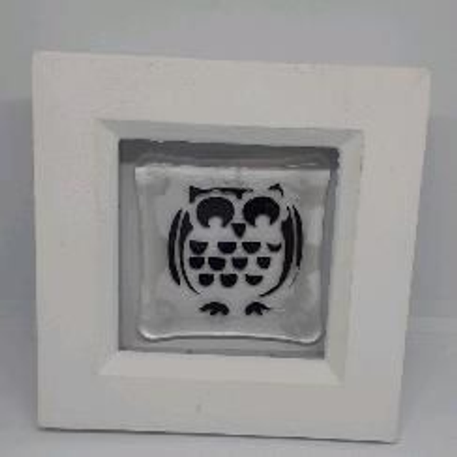 Monochrome owl box frame