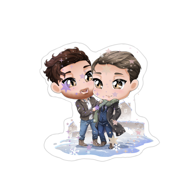 Sticker Grant &amp; Hamish (A Highlander's Christmas Carol)