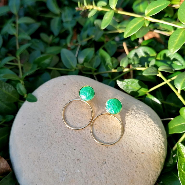 Puces d'oreilles '' Cercle d'Or '' 