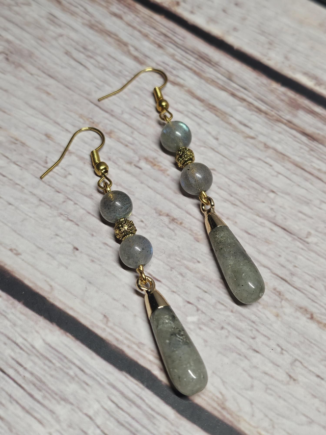 Boucles d’oreilles en Labradorite