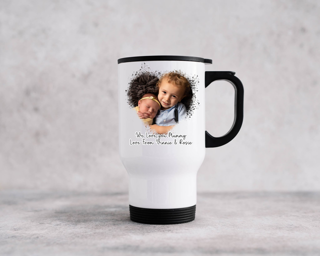 Personalised Heart Photo Travel Mug