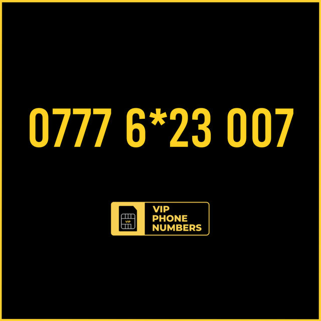 0777 6*23 007 - VIP Gold Phone Number 