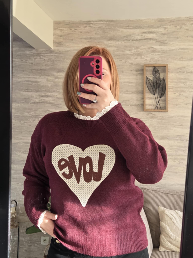 Pull love taille unique 34/42